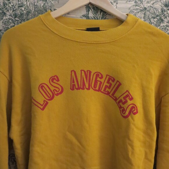Mustard Cropped Los Angeles Crew Neck Day Brand - Picture 2 of 9